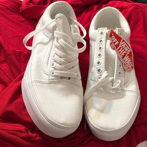 Vans Classic White Canvas Sneakers